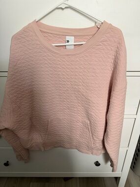 all in motion Quilted Blush Pink Crewneck Sweatshirt